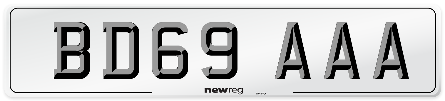 BD69 AAA Number Plate from New Reg